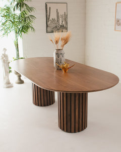 Dalia Oval Walnut Table