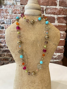 Colorful Long Beaded Necklace