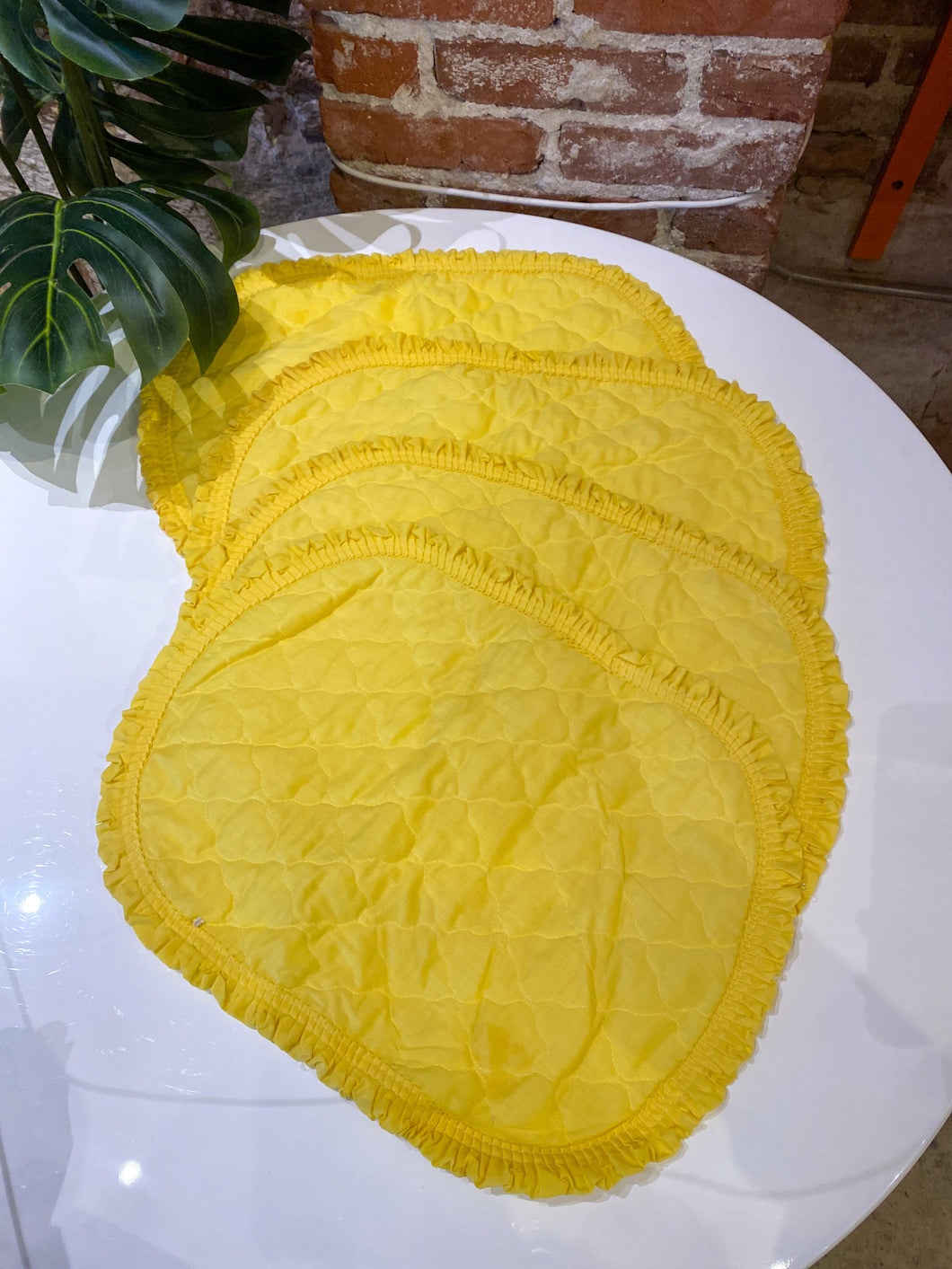 Vintage Yellow Quilted Placemats