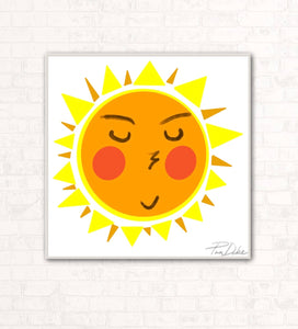 Smoochy Sun Art Print by Pan Dulce
