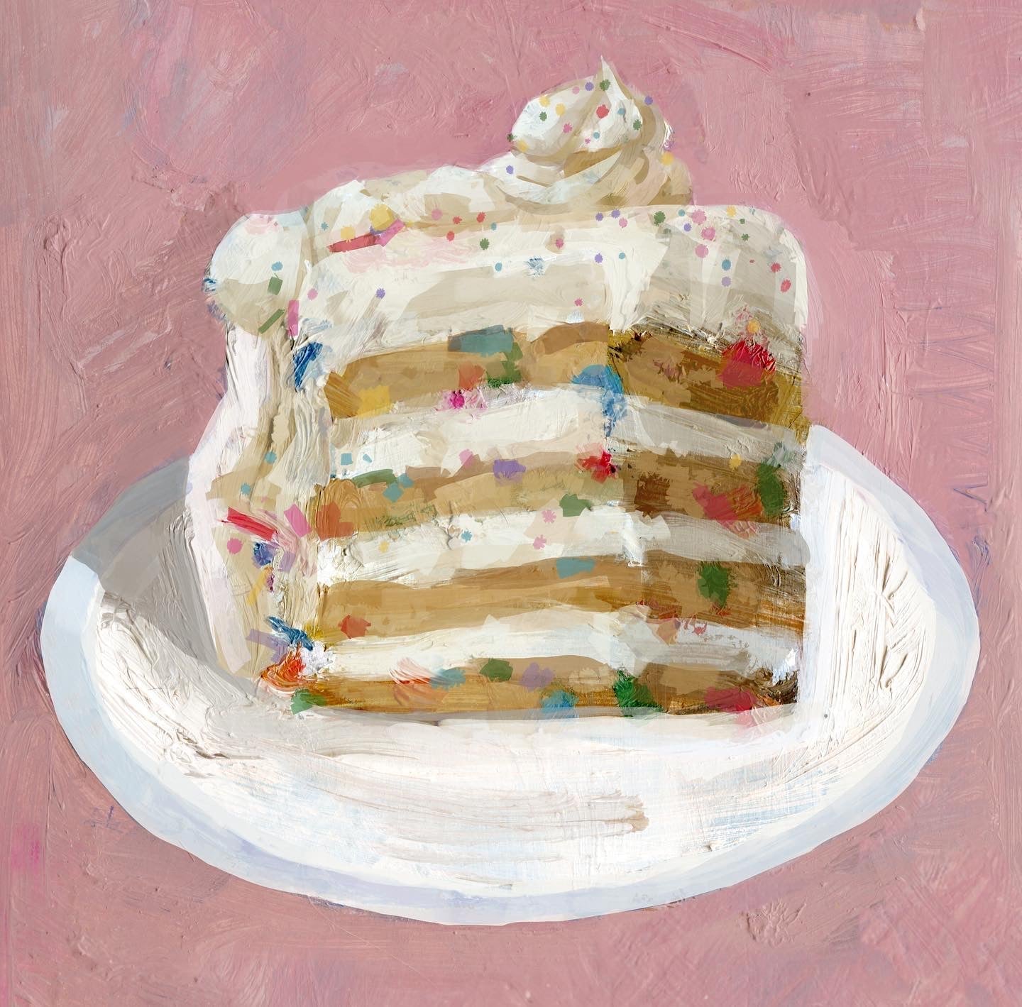 Fine Art Birthday Cake | Pastel painting done in memory of t… | Flickr