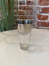 Load image into Gallery viewer, Vintage Silver Rimmed Highball Glass

