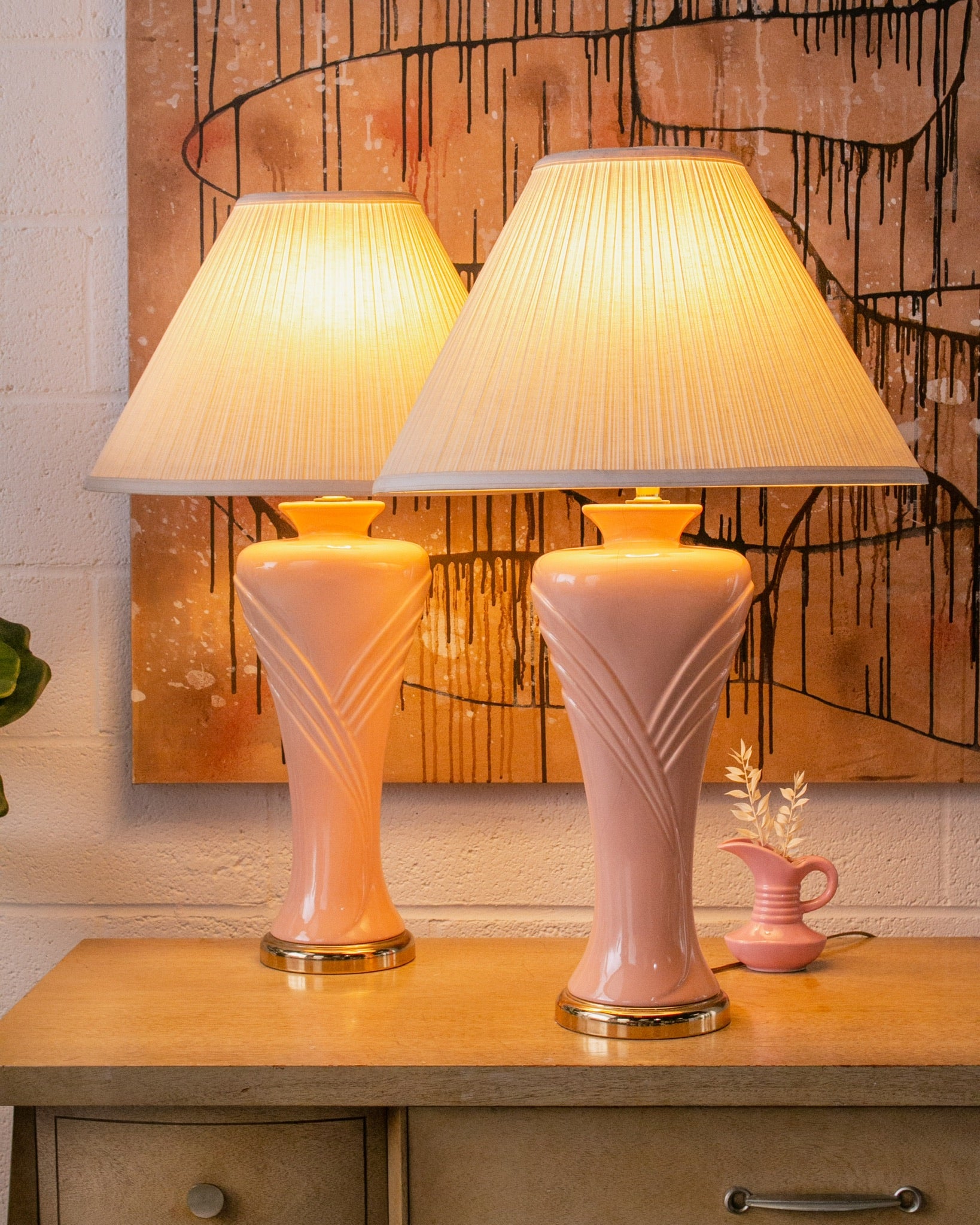 Peach Vintage Lamp – Sunbeam Vintage