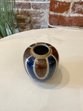 Load image into Gallery viewer, Vintage Blue and Brown Ceramic Vase
