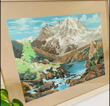 Load image into Gallery viewer, Scenic Vintage Mountains Painting Framed
