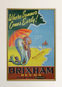 Brixham Travel Poster