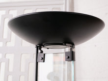 Load image into Gallery viewer, Black &amp; Glass Torchiere Floor Lamp
