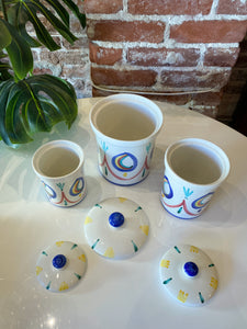 Vintage Colorful Ceramic Set - 3 pieces