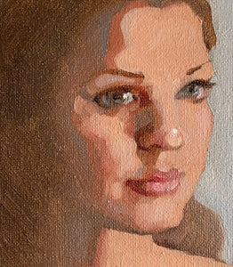 Oil Painting Portrait of Woman on Canvas