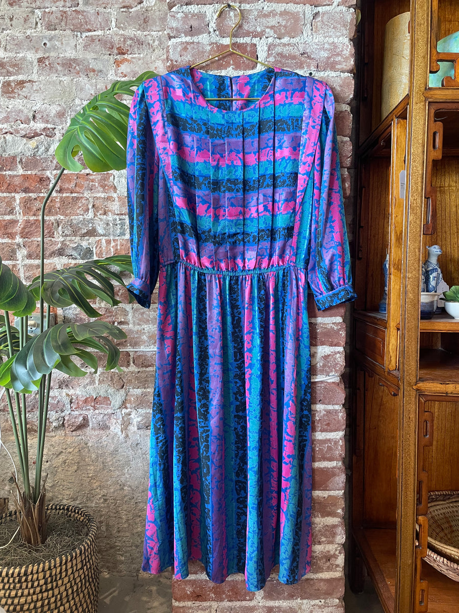 Color Splash Satin Dress – Sunbeam Vintage